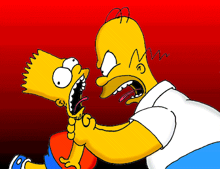Homer trangle Bart...